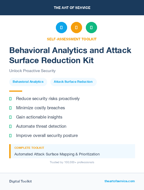 Behavioral Analytics and Attack Surface Reduction Kit