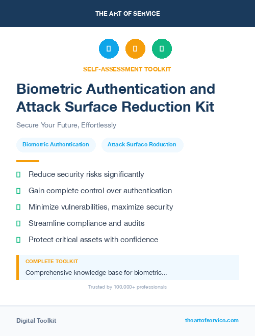 Biometric Authentication and Attack Surface Reduction Kit