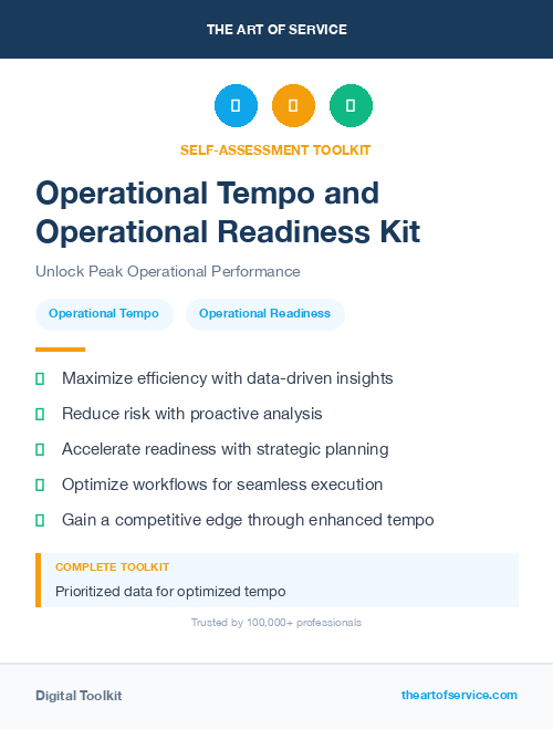 Operational Tempo and Operational Readiness Kit