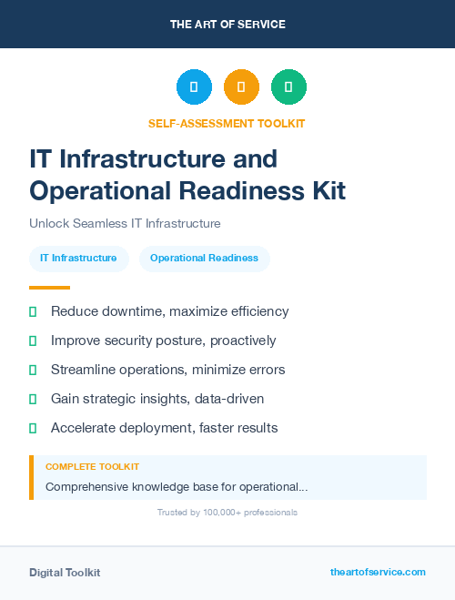 IT Infrastructure and Operational Readiness Kit