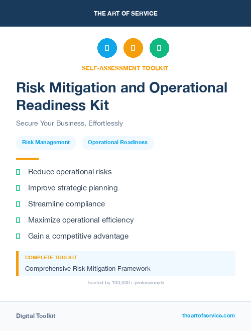 Risk Mitigation and Operational Readiness Kit