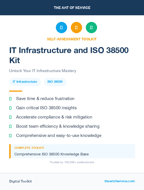 IT Infrastructure and ISO 38500 Kit