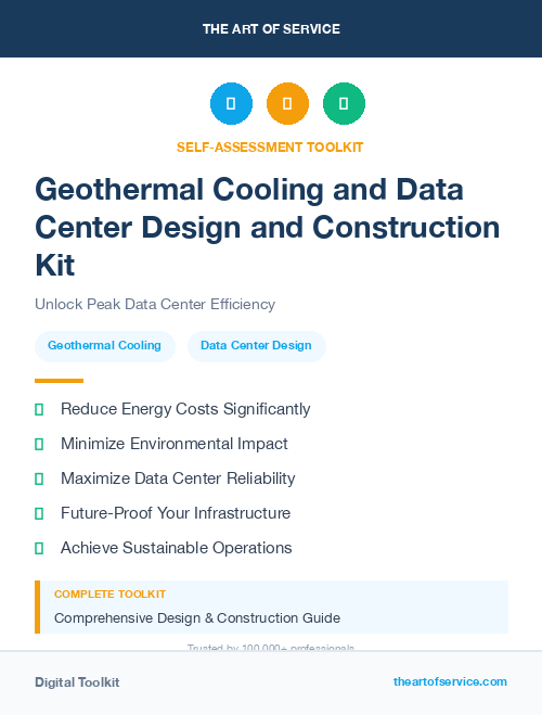 Geothermal Cooling and Data Center Design and Construction Kit