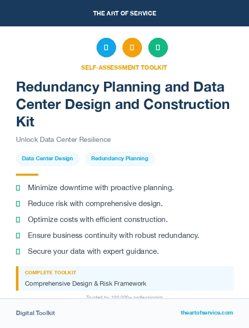 Redundancy Planning and Data Center Design and Construction Kit