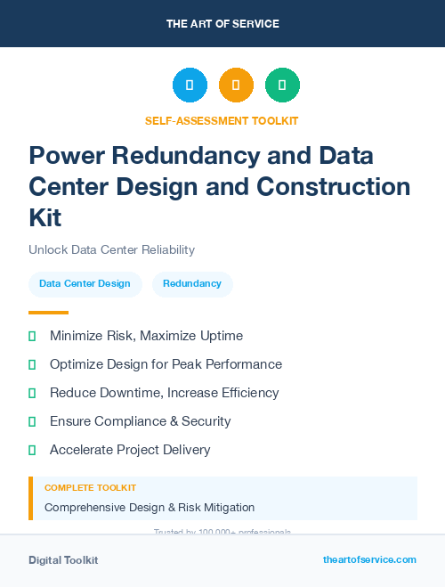Power Redundancy and Data Center Design and Construction Kit