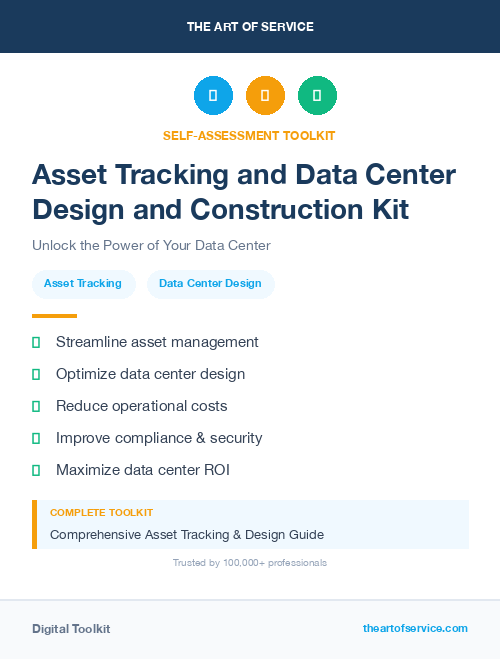 Asset Tracking and Data Center Design and Construction Kit