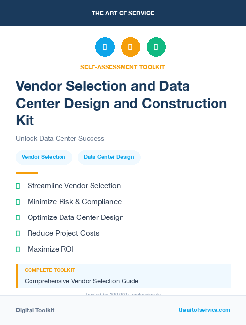 Vendor Selection and Data Center Design and Construction Kit