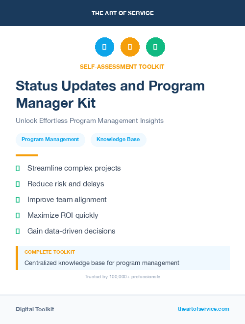 Status Updates and Program Manager Kit