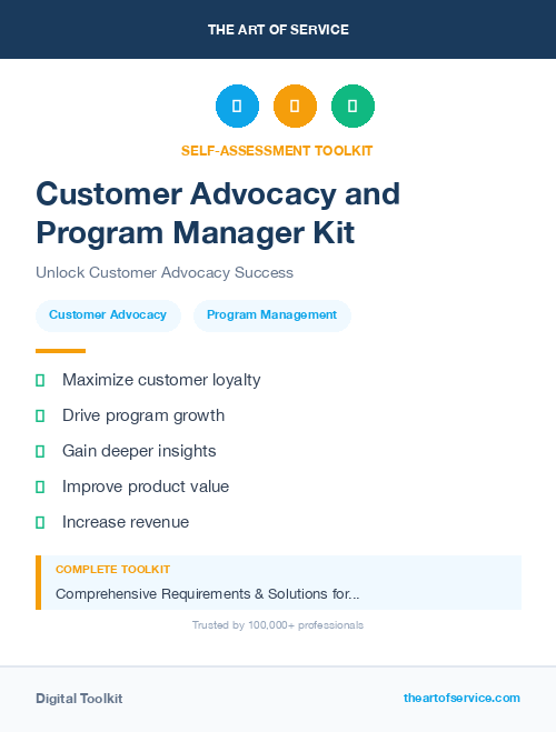 Customer Advocacy and Program Manager Kit