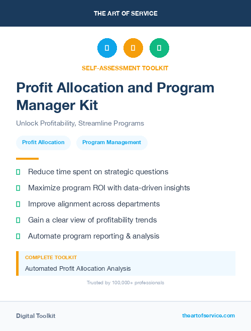 Profit Allocation and Program Manager Kit