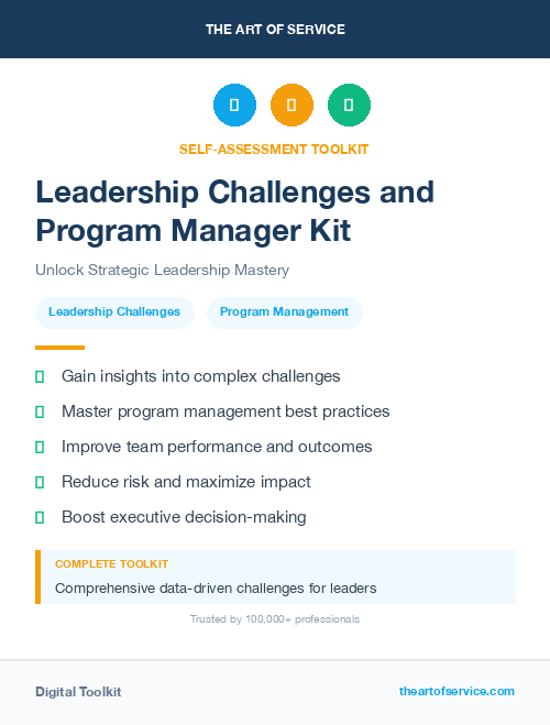 Leadership Challenges and Program Manager Kit