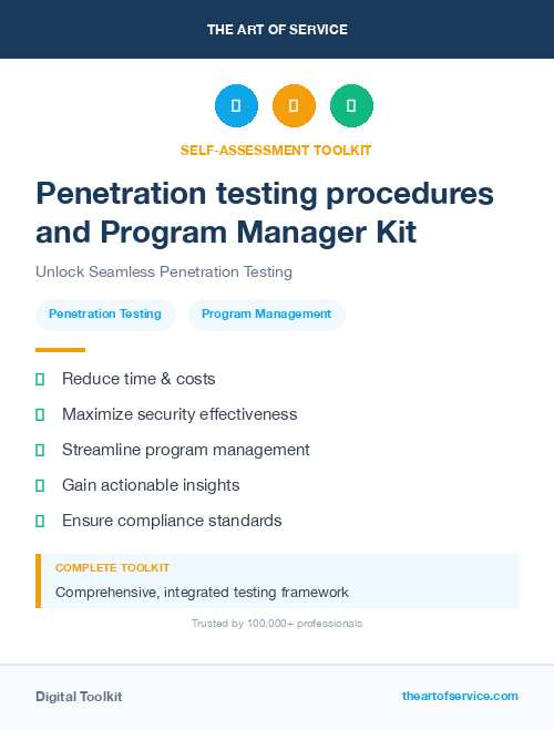 Penetration testing procedures and Program Manager Kit