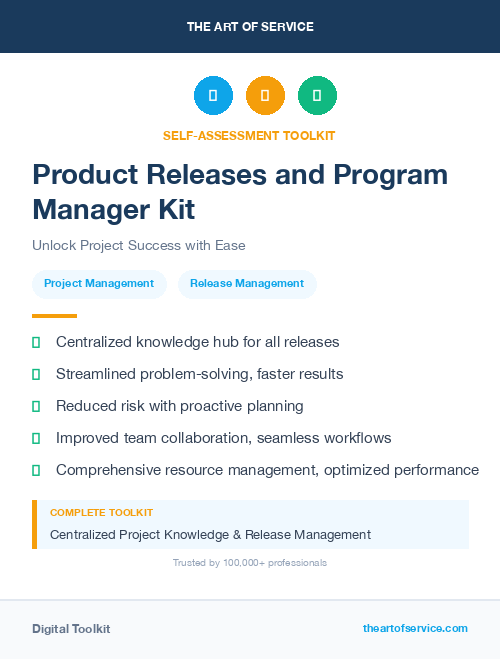 Product Releases and Program Manager Kit
