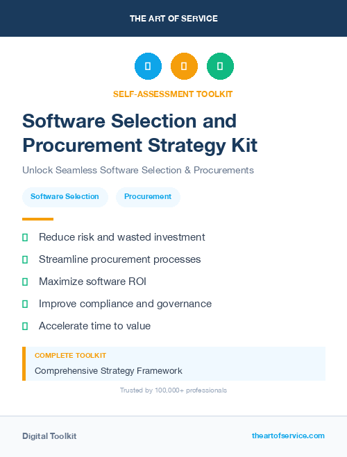 Software Selection and Procurement Strategy Kit