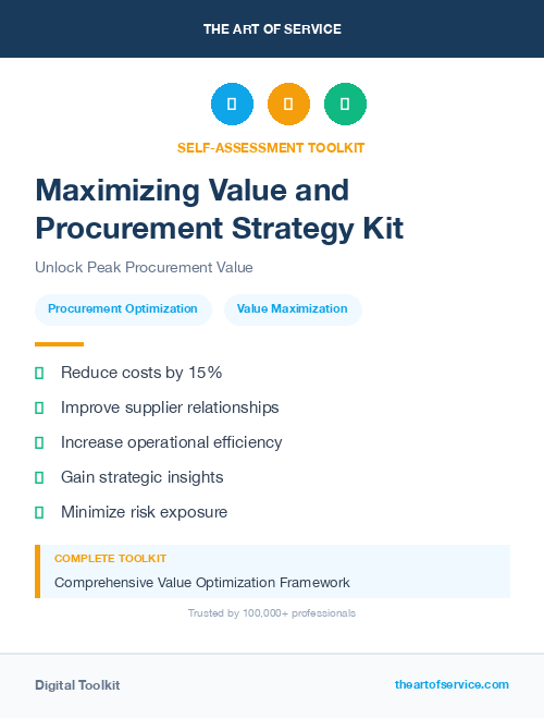 Maximizing Value and Procurement Strategy Kit