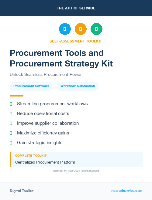 Procurement Tools and Procurement Strategy Kit