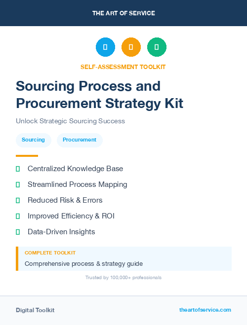 Sourcing Process and Procurement Strategy Kit