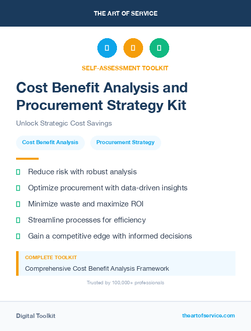 Cost Benefit Analysis and Procurement Strategy Kit