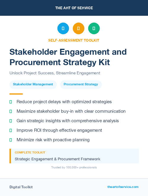 Stakeholder Engagement and Procurement Strategy Kit