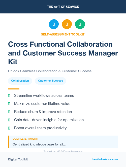 Cross Functional Collaboration and Customer Success Manager Kit