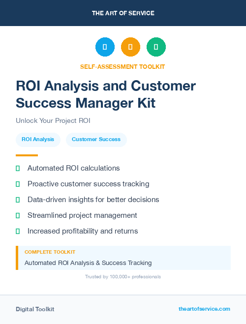 ROI Analysis and Customer Success Manager Kit