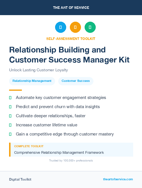 Relationship Building and Customer Success Manager Kit
