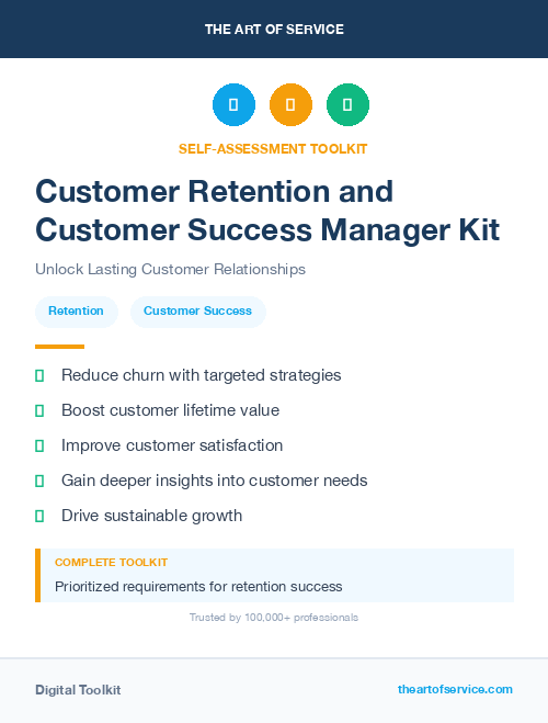 Customer Retention and Customer Success Manager Kit