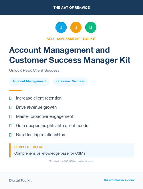 Account Management and Customer Success Manager Kit
