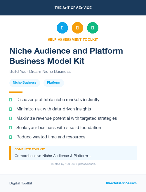 Niche Audience and Platform Business Model Kit