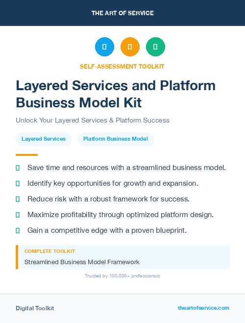 Layered Services and Platform Business Model Kit