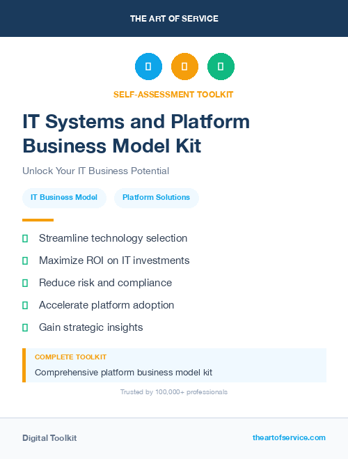 IT Systems and Platform Business Model Kit