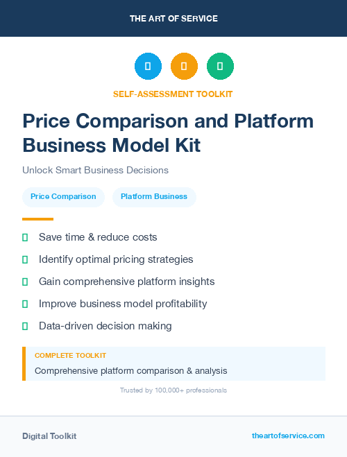 Price Comparison and Platform Business Model Kit