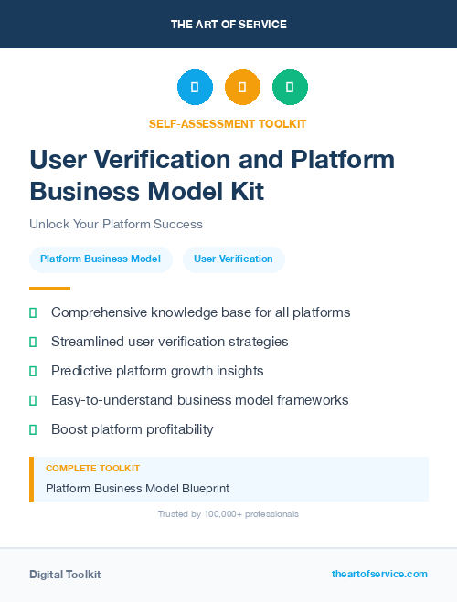 User Verification and Platform Business Model Kit