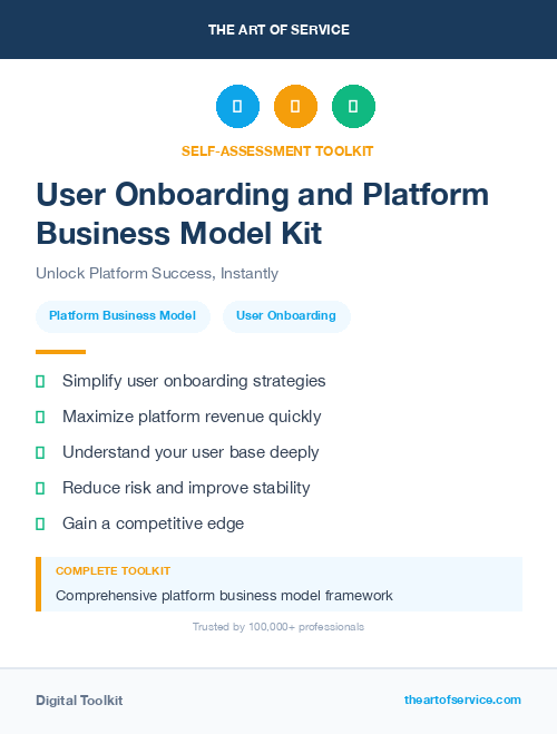User Onboarding and Platform Business Model Kit
