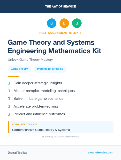 Game Theory and Systems Engineering Mathematics Kit