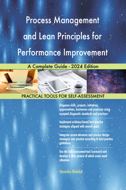 Process Management and Lean Principles for Performance Improvement Toolkit