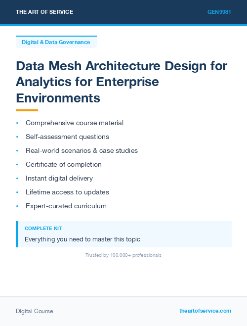 GEN9981 Data Mesh Architecture Design for Analytics for Enterprise Environments