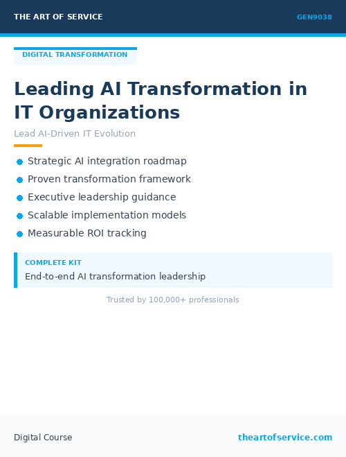 GEN9038 Leading AI Transformation in IT Organizations