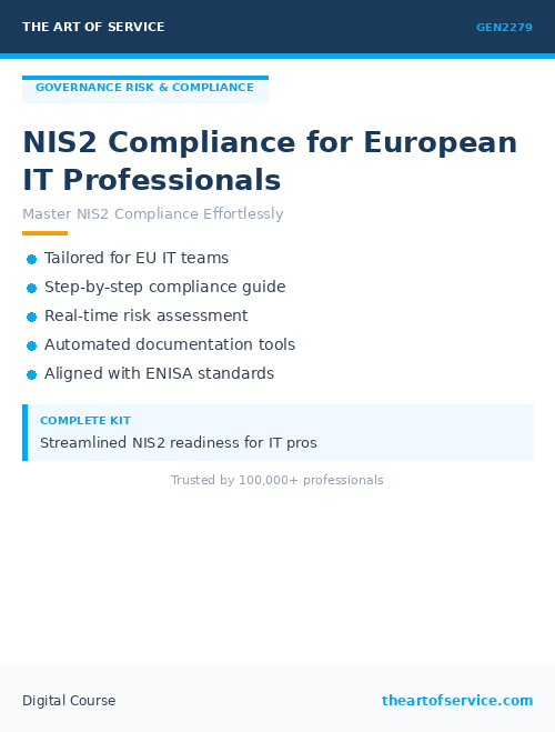 GEN2279 NIS2 Compliance for European IT Professionals