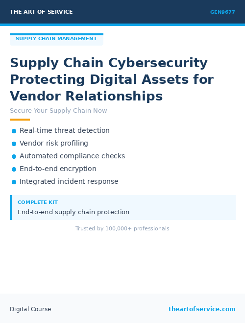 GEN9677 Supply Chain Cybersecurity Protecting Digital Assets for Vendor Relationships