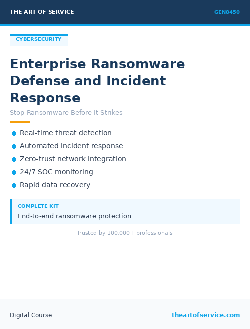 GEN8450 Enterprise Ransomware Defense and Incident Response