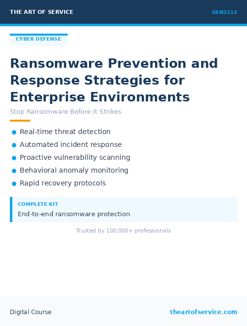 GEN2212 Ransomware Prevention and Response Strategies for Enterprise Environments