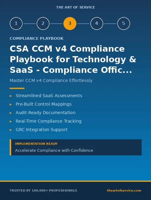 CSA CCM v4 Compliance Playbook for Technology & SaaS - Compliance Officers & GRC Managers Edition