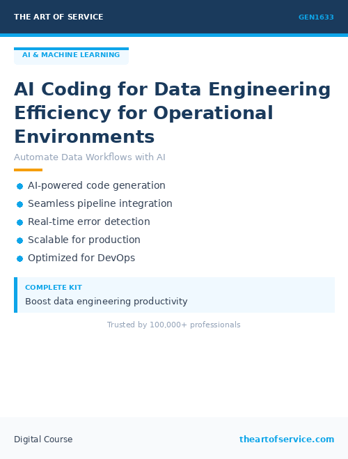 GEN1633 AI Coding for Data Engineering Efficiency for Operational Environments