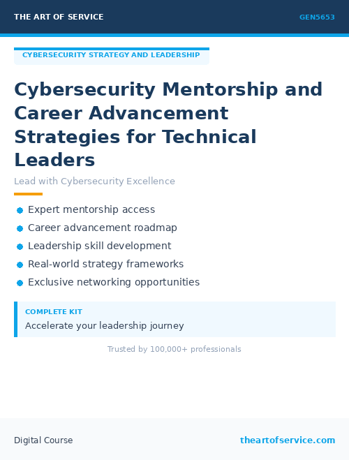 GEN5653 Cybersecurity Mentorship and Career Advancement Strategies for Technical Leaders