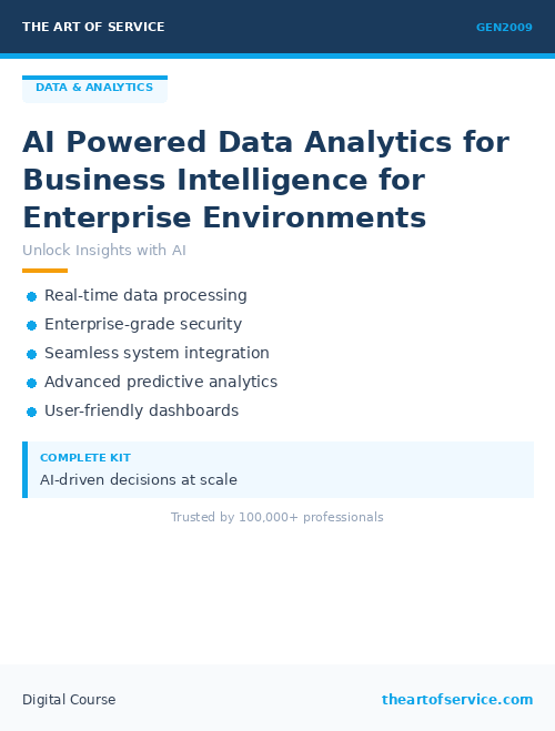 GEN2009 AI Powered Data Analytics for Business Intelligence for Enterprise Environments