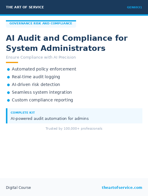 GEN6931 AI Audit and Compliance for System Administrators