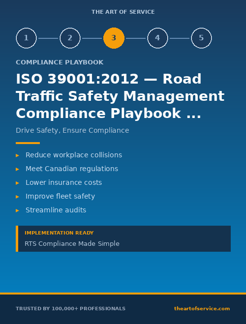 ISO 39001:2012 — Road Traffic Safety Management Compliance Playbook for Manufacturing in Canada