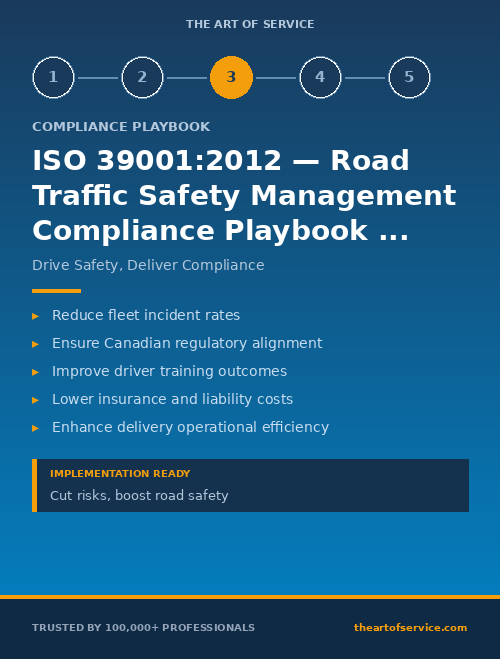 ISO 39001:2012 — Road Traffic Safety Management Compliance Playbook for Retail & E-commerce in Canada