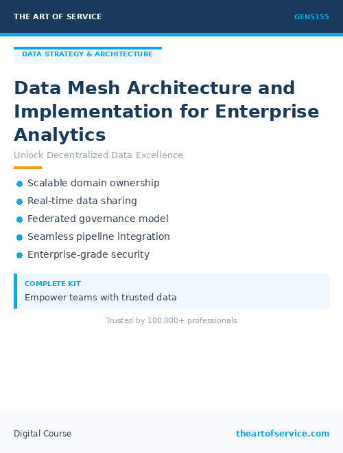 GEN5155 Data Mesh Architecture and Implementation for Enterprise Analytics
